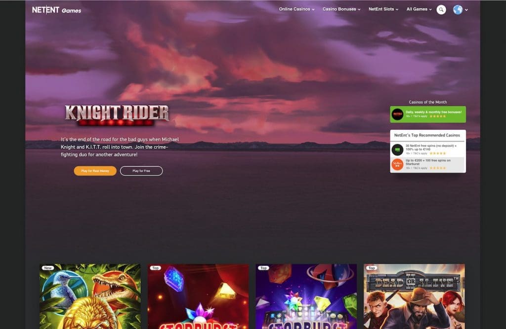 NetEnt casinoer