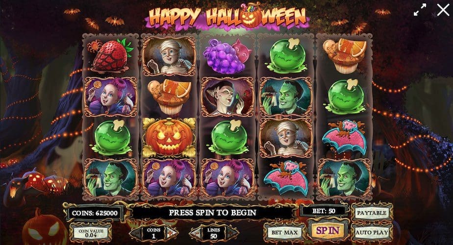 happy halloween spillemaskine